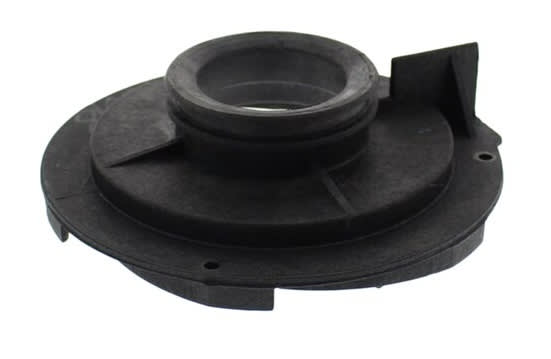 The Pentair Challenger Diffuser (355077) is a black, round mechanical component with a central hole, multiple layers, and a protruding tab on the side.