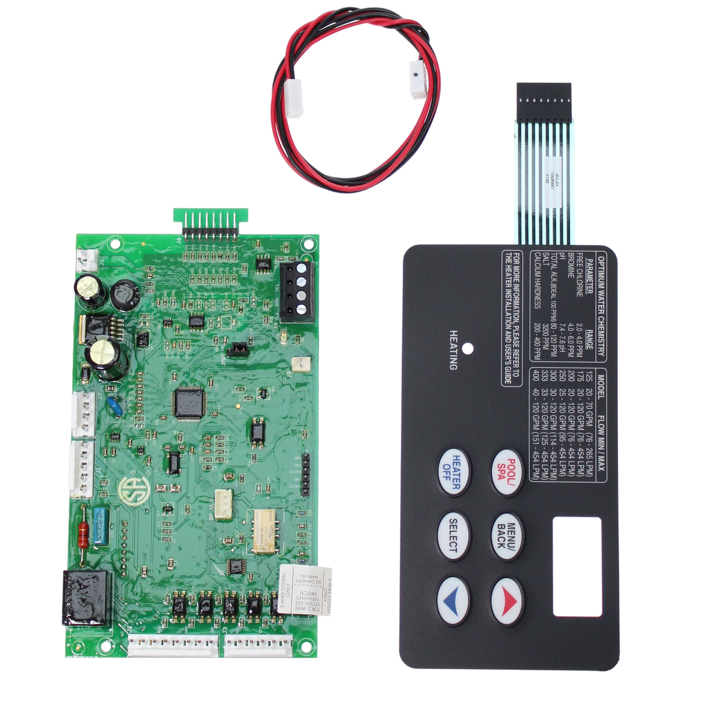 Pentair MasterTemp/Max-E-Therm Control PCBA Membrane Pad Replacement Kit | 461105