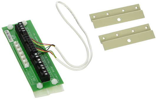 The Pentair Com Port Expansion Module (520818) includes a circuit board with a white cable, connected wires, and two beige plastic mounting brackets, making it an essential component.