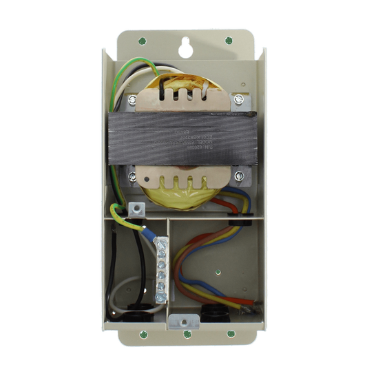 An open Pentair 12-14V Pool Rated Transformer, 300W (619963) box displays colored wires and connectors inside, designed to energize your backyard oasis with energy-efficient solutions.