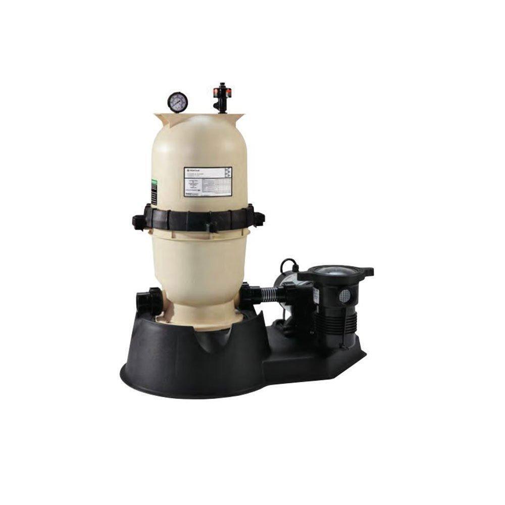 Pentair Clean & Clear A/G 75 sf Cartridge Filter System w/ 1HP OptiFlo ...