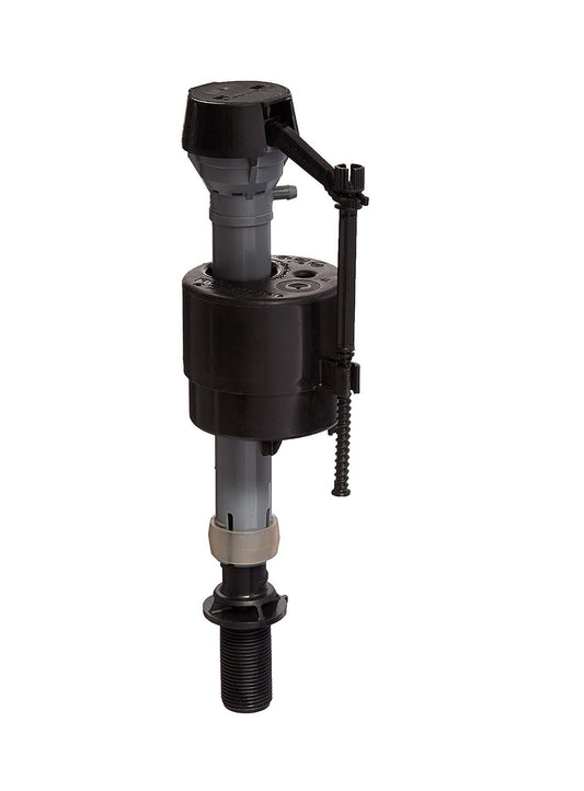 Pentair's T29 Automatic Water Filler Fluidmaster Valve features adjustable height and black, gray components.