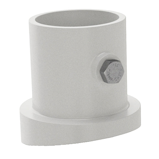1.9" DECK LADDER SLOPING FLANGE PERMACAST WHITE ALUMINUM