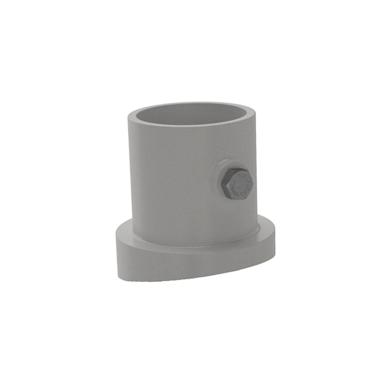 1.9" DECK LADDER SLOPING FLANGE PERMACAST WHITE ALUMINUM