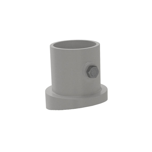 1.9" DECK LADDER SLOPING FLANGE PERMACAST WHITE ALUMINUM