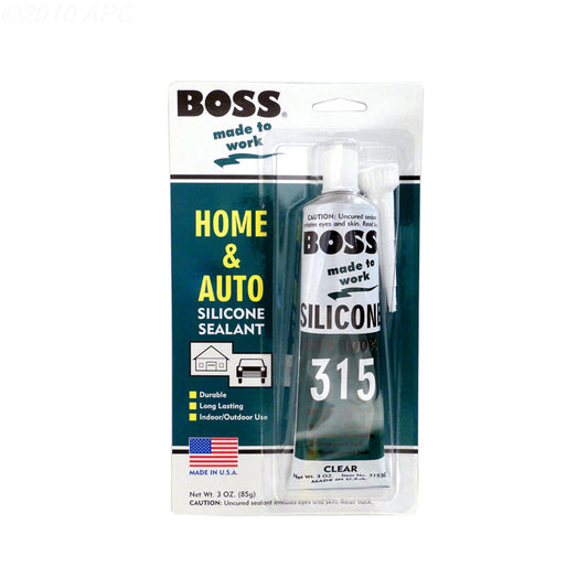 3 OZ CLEAR SILICONE SEALANT TUBE
