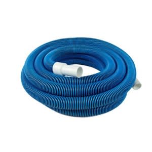 Plastiflex Bosun 1-1/2" x 35' vacuum hose in blue with white swivel cuff connectors.