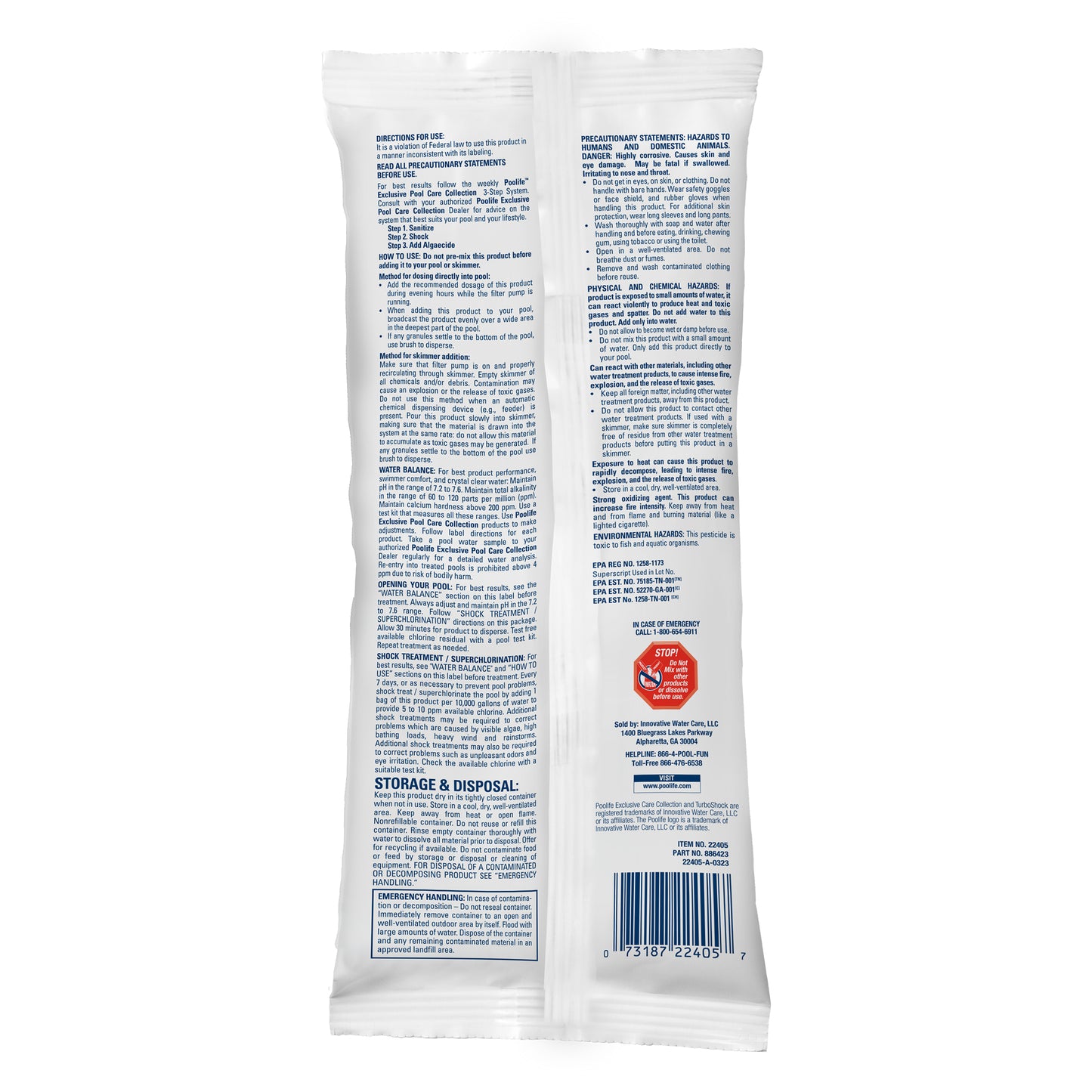Poolife TurboShock Treatment, 1 lb ( Case of 55)