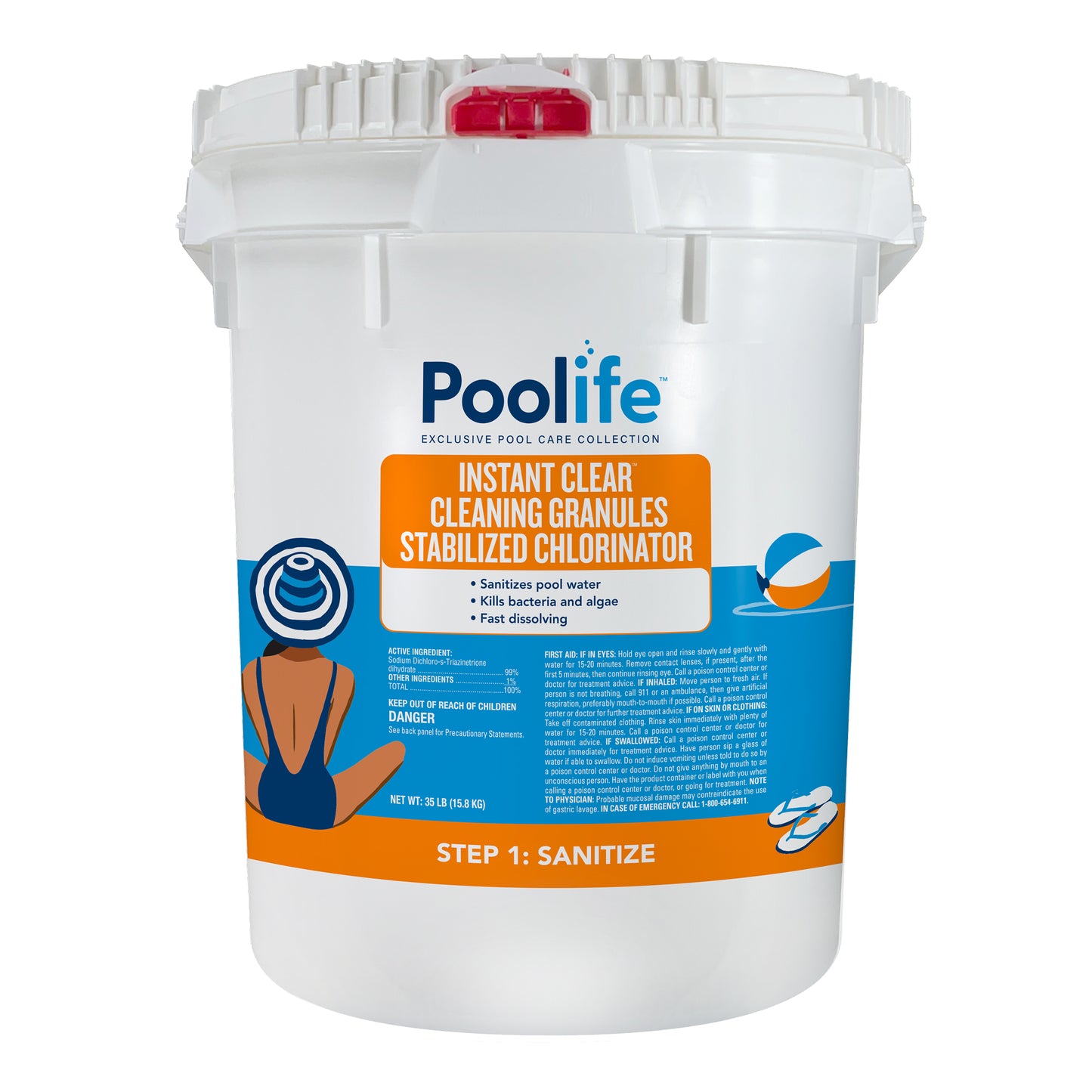 Poolife Instant Clear Cleaning Granules, 35 lb