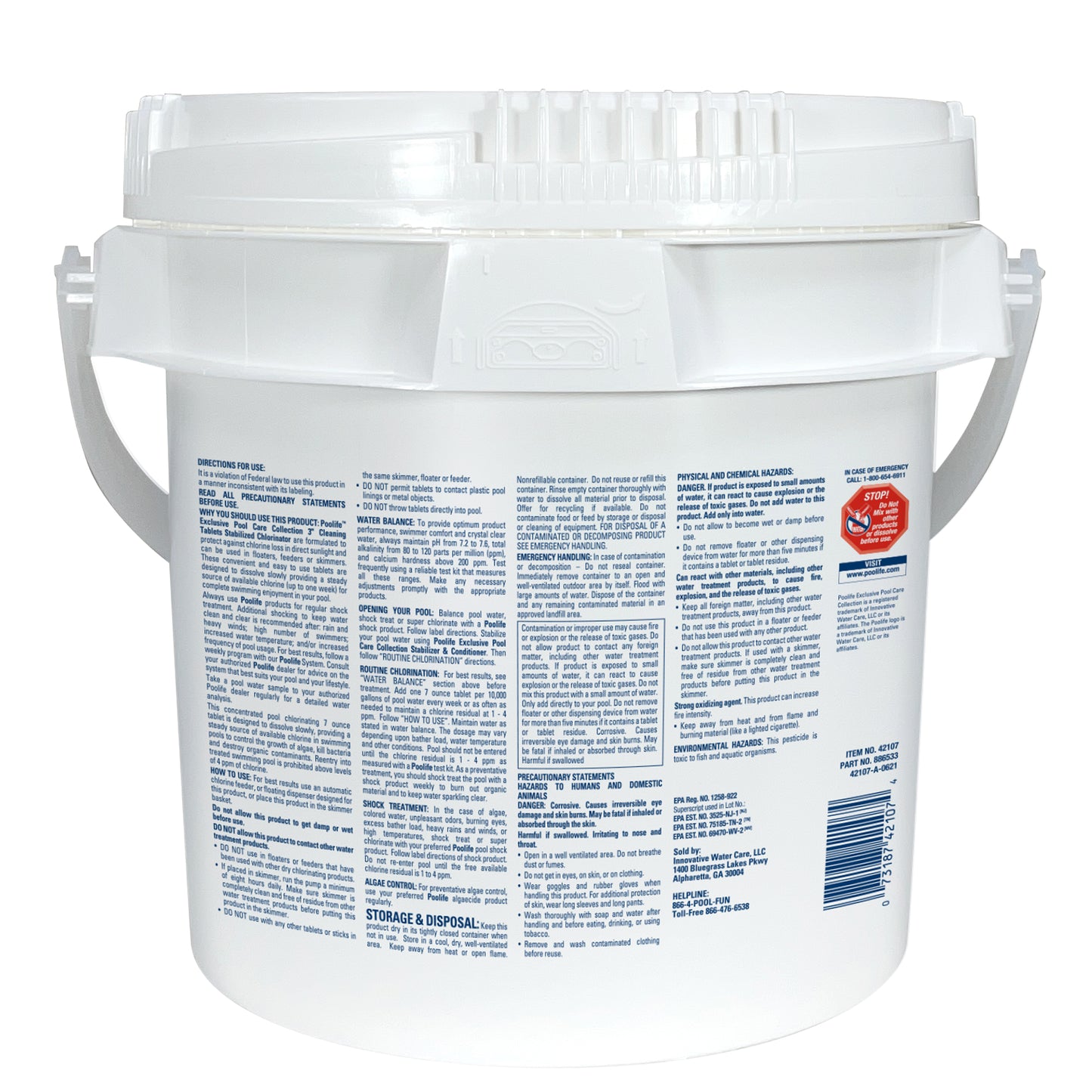 Poolife 3" Cleaning Tablets, 4.881 lb