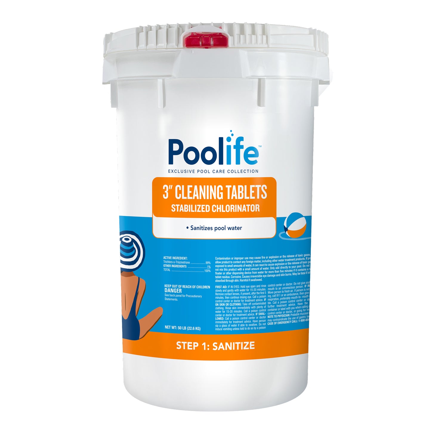 Poolife 3" Cleaning Tablets, 50 lb