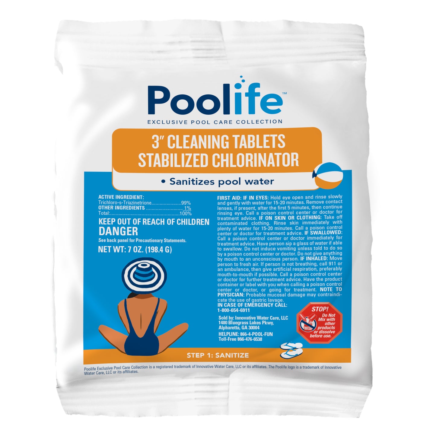 Poolife 3" Cleaning Tablets, Single Tablet / 7 oz