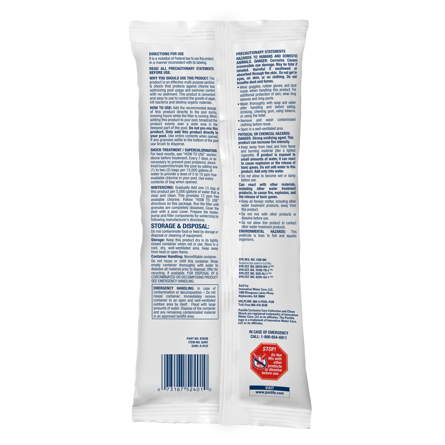Poolife Clean Shock, 1 lb