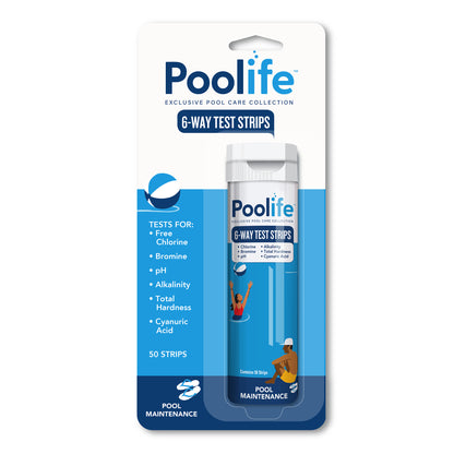 Poolife 6-way test strip, 50 Count