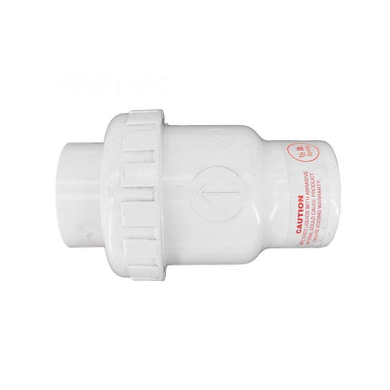 1.5" SKT CHECK VALVE SINGLE UNION PVC 2 LB LOAD PRAHER