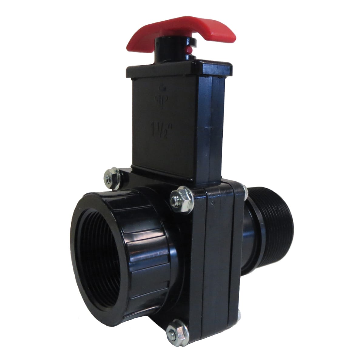 Praher Slide Valve 1.5" Mpt X Fpt Black | 151GMFT