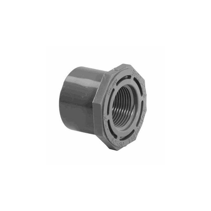.75" X .5" SPIGOT X FPT REDUCER BUSHING SCHEDULE 80 GRAY FLUSH