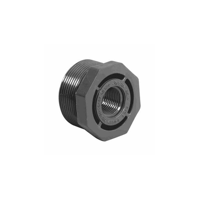 .75" X .5" MPT X FPT REDUCER BUSHING SCHEDULE 80 GRAY FLUSH