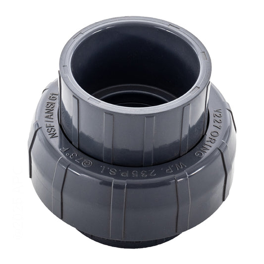 2" SKT UNION O-RING TYPE SCHEDULE 80 GRAY