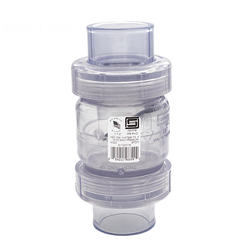 1.5" SWING CHECK VALVE CLEAR