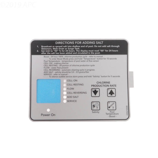 CONTROL BOX DECAL, BOTTOM