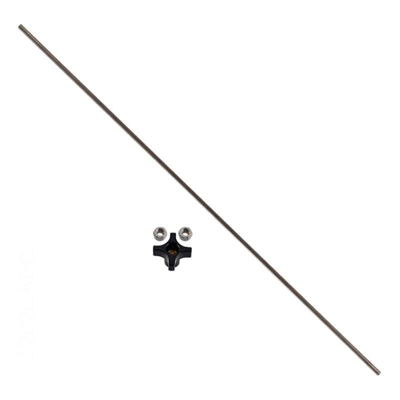 TIE ROD W/ KNOB & LOCK NUTS