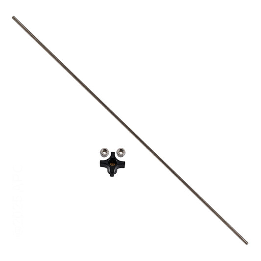 TIE ROD W/ KNOB & LOCK NUTS