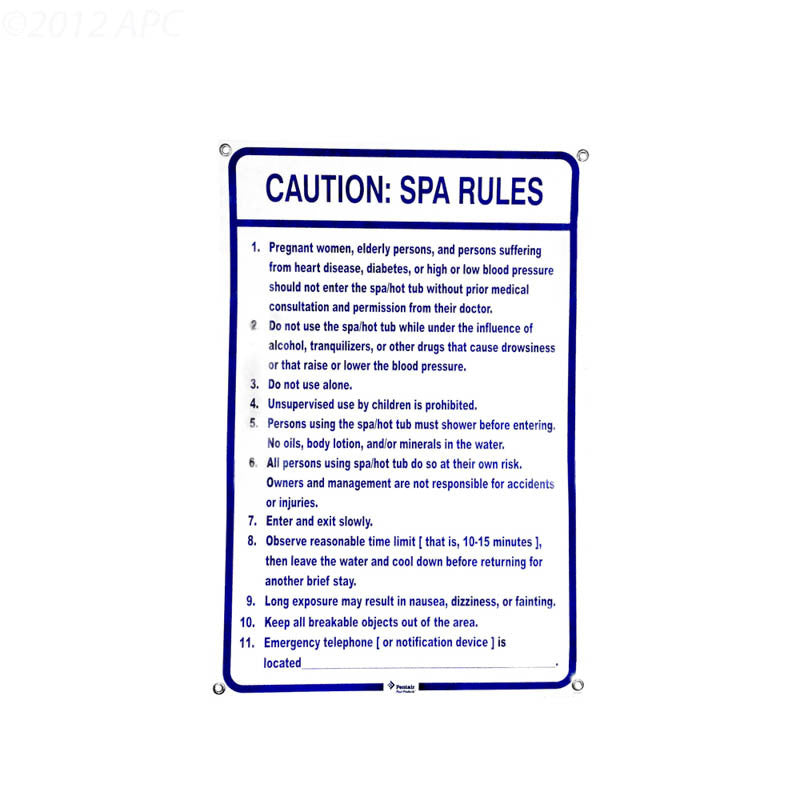 SPA RULES(NC) SIGN