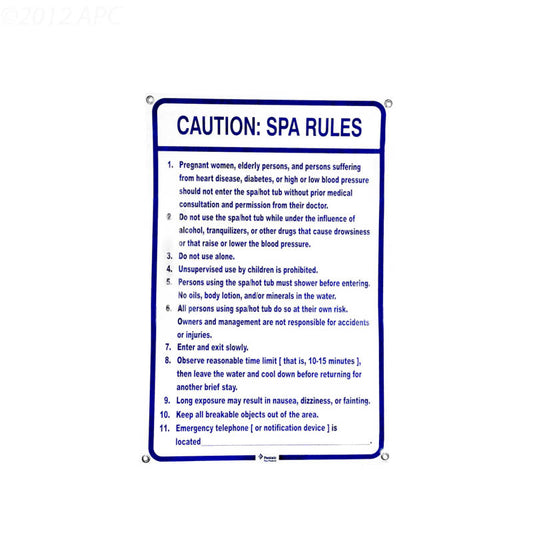 SPA RULES(NC) SIGN