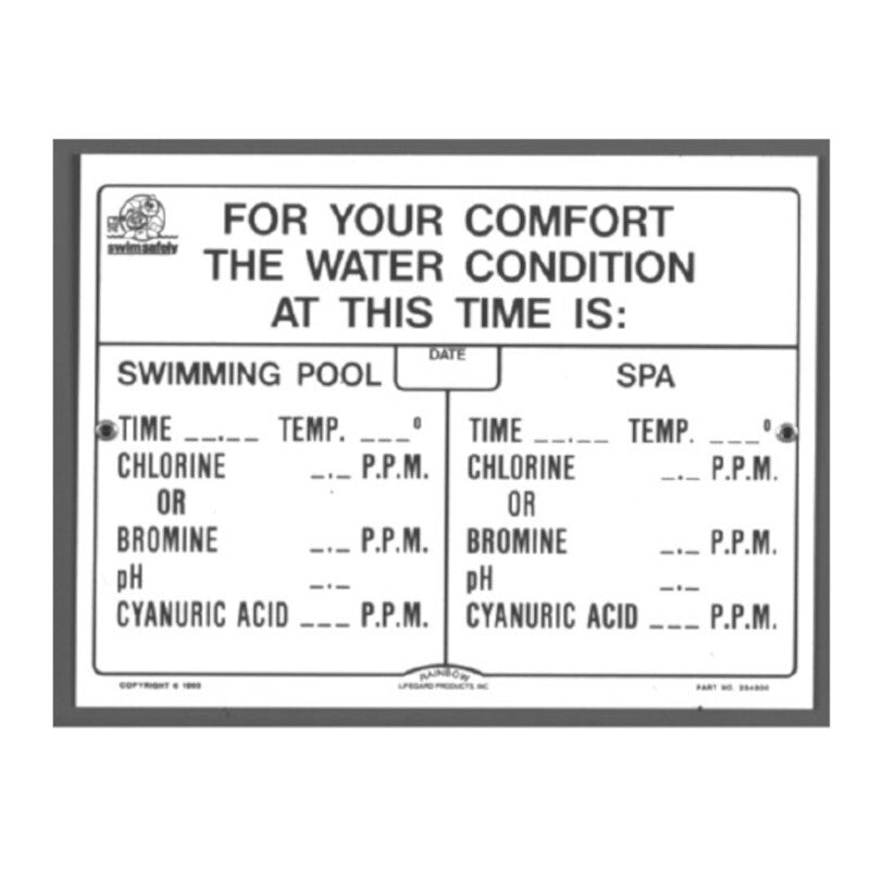 WATER CONDITION(VA)SIGN