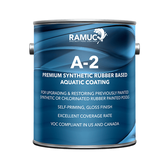 Ramuc A-2 Premium Rubber-Based Pool Paint, White, 1 gal | 2962231101