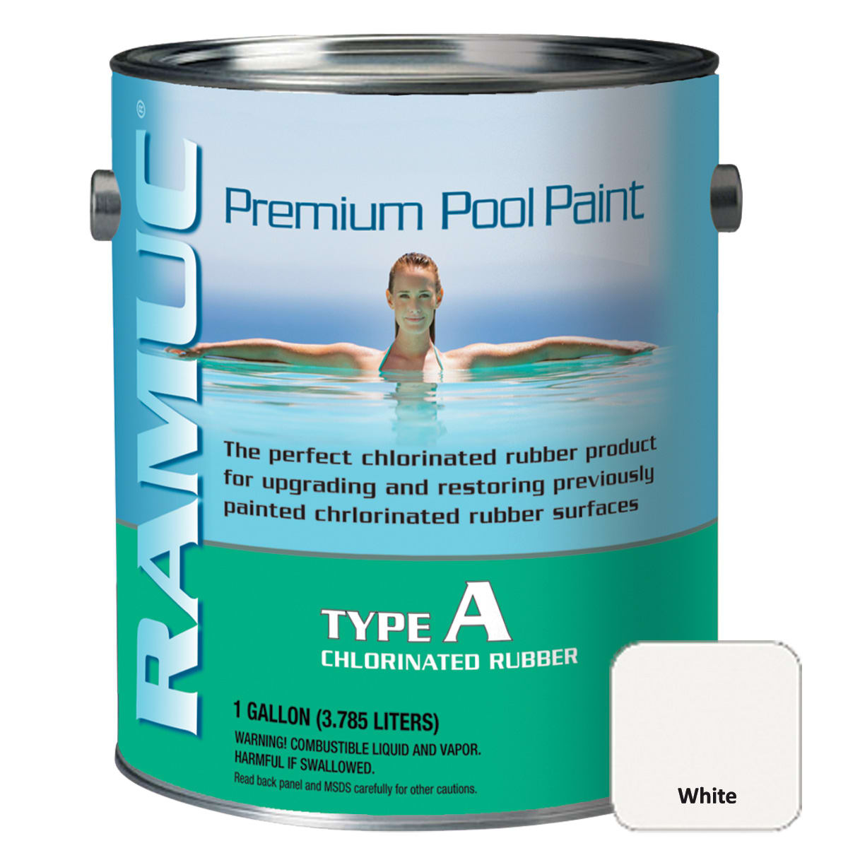 Ramuc Type A Gallon Chlorinated Rubber Paint, White | 902131101