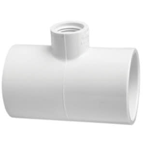 Sch. 40 PVC Tee 1-1/2 in. x 1-1/2 in. x 3/4 in. Slip x Slip x FPT | 402-210