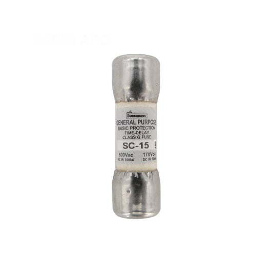 FUSE 15AMP SC SERIES SLOW BLOW