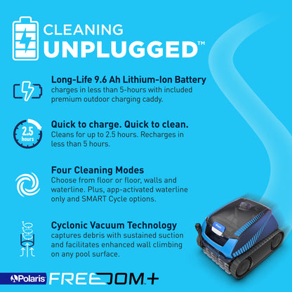 Polaris FREEDOM Plus Cordless Robotic Pool Cleaner