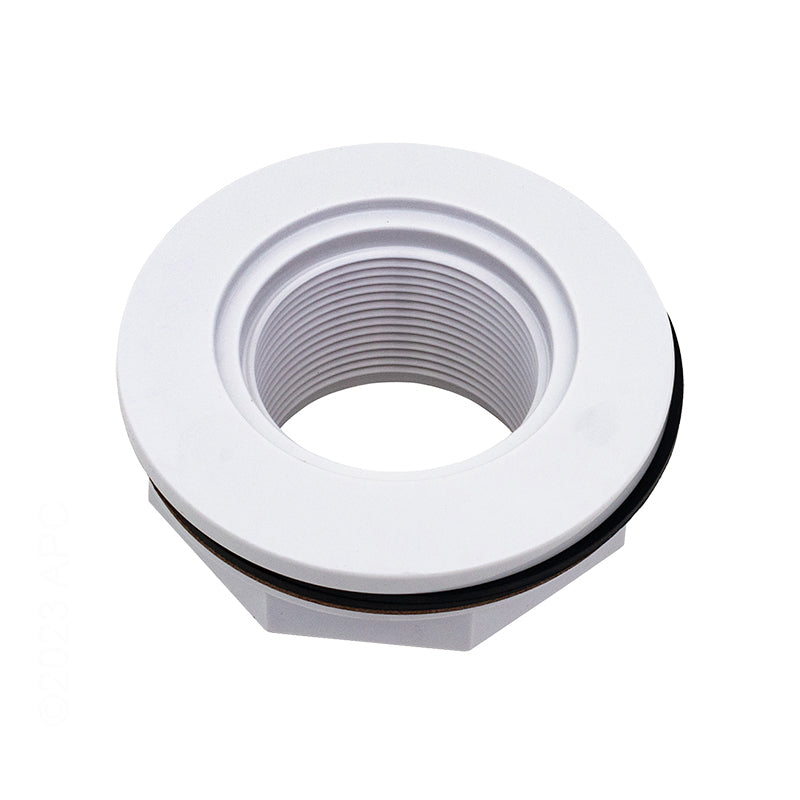 WALL FITTING VINYL FIBERGLASS WHITE HAYWARD 1.5" FPT  ABOVE GROUND