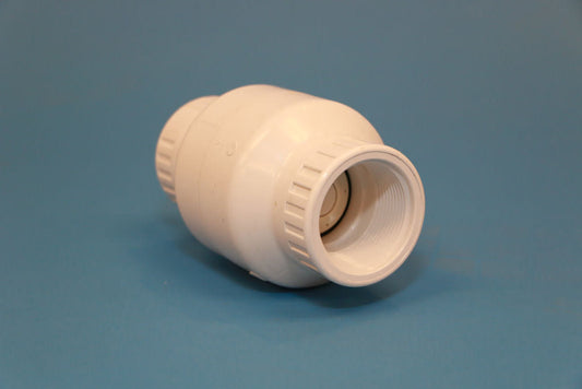 Spears 1-1/2" PVC Spring Check Valve, White | S1580-15F