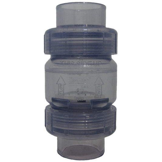 2" Clear Pvc Spring Check Valve With ï¿½ Lb Spring (S X S) | S1780C20