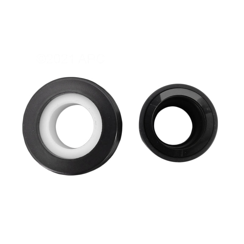 Two Hayward TriStar Viton Seal Assemblies (SPX4000SAV) by HAYWARD, one with a white inner ring and one with a black inner ring, are placed side by side on a white background.