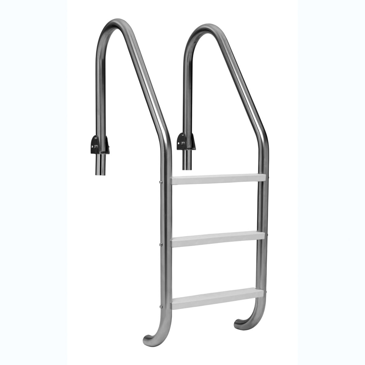 S.R. Smith 20" On Center In-Ground Snap-Lok 3-Tread Ladder With Hinged Snap-Lok For Auto Covers - Cycolac Treads | SLF-24E-3B