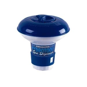 Swimline Hydrotools 1" Tablet Mini Floating Spa Chemical Dispenser, Blue/White | 8715