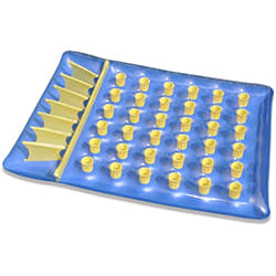 Swimline 78" 36 Pocket Inflatable Dual Mattress, Blue/Yellow | 90361