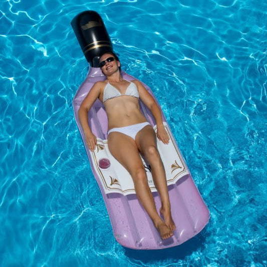 Swimline Inflatable Rosé Bottle Pool Float Lounger | 90654