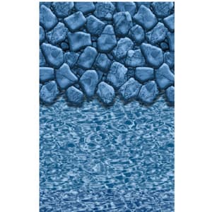 Swimline 12' x 18' Oval Boulder Swirl Overlap A/G Liner, 48-52" Wall | LI1218BSO