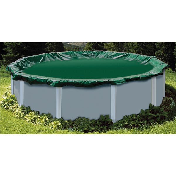 Swimline RipStopper 12' Round Winter Cover, 4' Overlap, Green/Black | RIG12