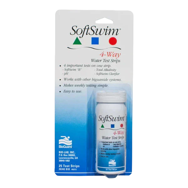 BioGuard SoftSwim 4-Way Water Test Strips