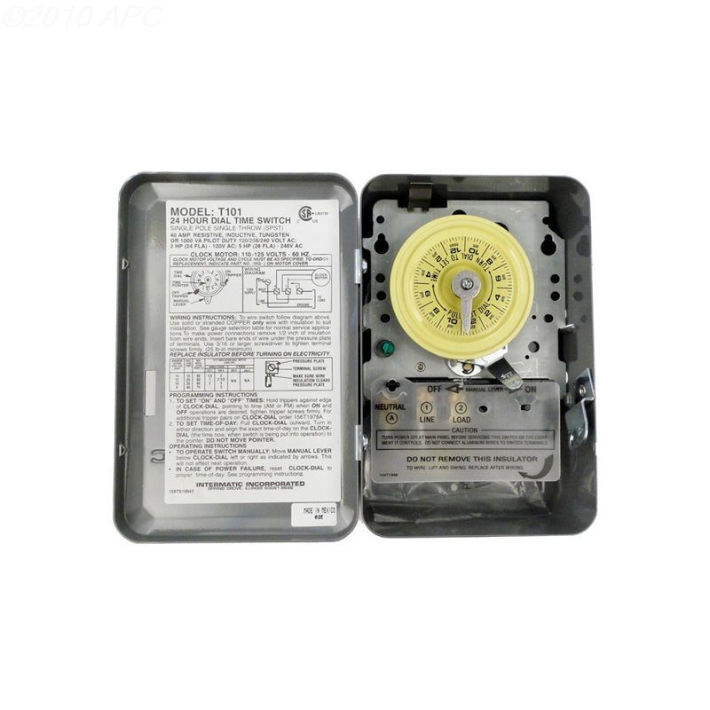 INTERMATIC 125V TIME CLOCK INDOOR-SINGLE POLE