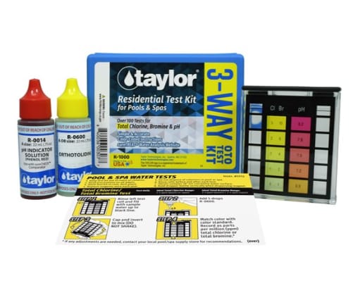 Taylor 3-Way OTO Test Kit for Total Chlorine, Bromine, pH | K-1000-12