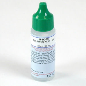 Taylor Sulfuric Acid .12N Dropper Bottle, 3/4 oz, single unit, 24/Pack | R-0009-A-24