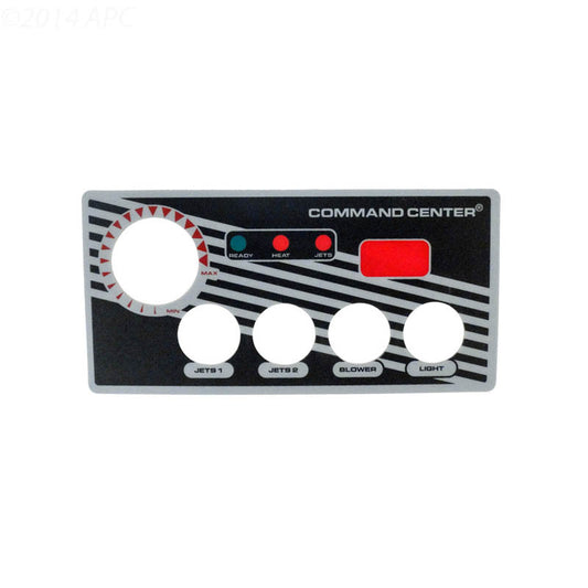 LABEL FOR 4 BUTTON TOPSIDE CONTROL WITH DISPLAY TECMARK